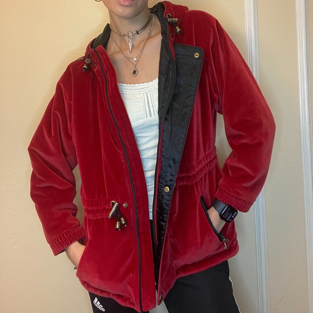 Red Velvet Ski Jacket